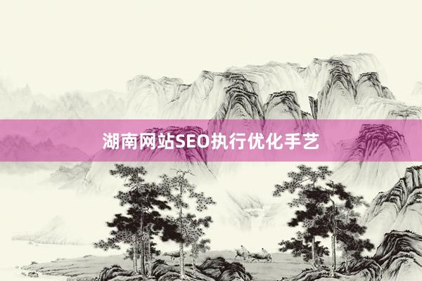 湖南网站SEO执行优化手艺